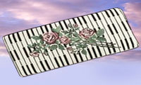 Keyboard with Roses Bench Cushion